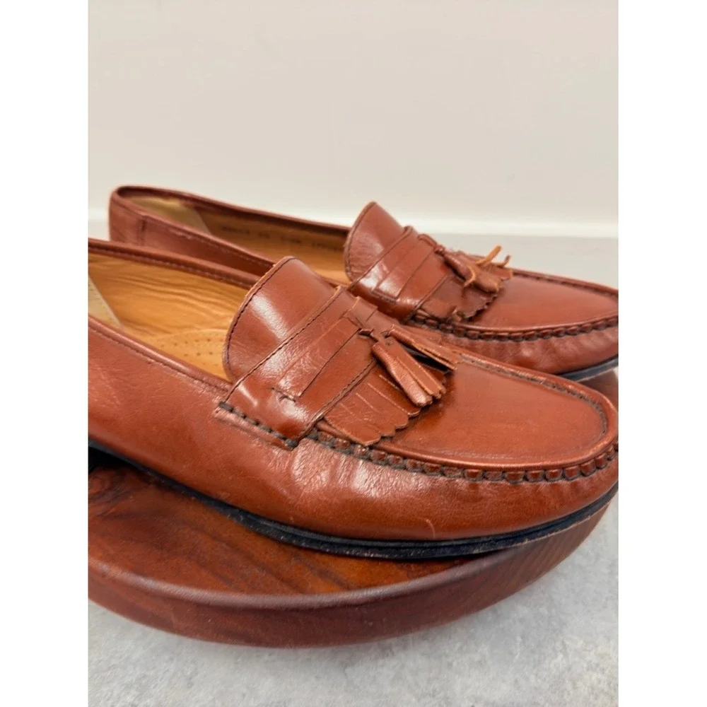 Nunn Bush Tan Leather Tassel Loafers